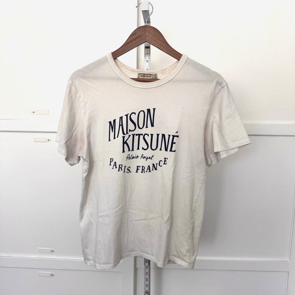 Maison Kitsune PALAIS ROYAL CLASSIC T-Shirt White Sz Small